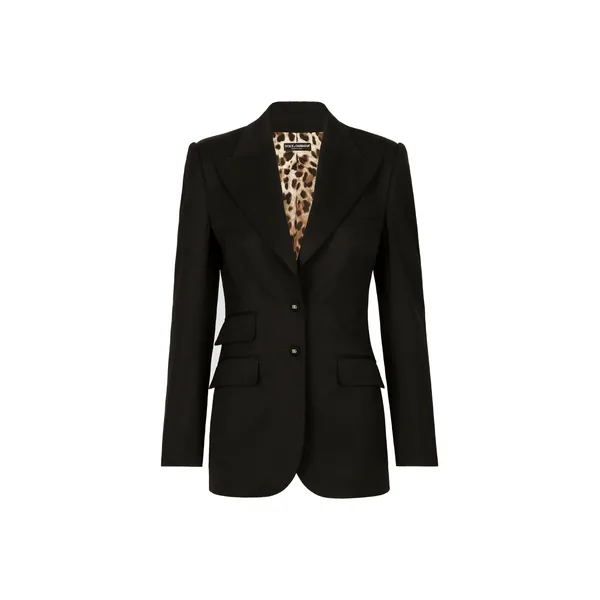 Gabardine Turlington jacket with top-stitching