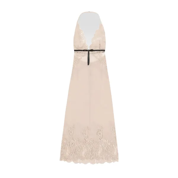 Dolce & Gabbana Georgette slip dress with lace details