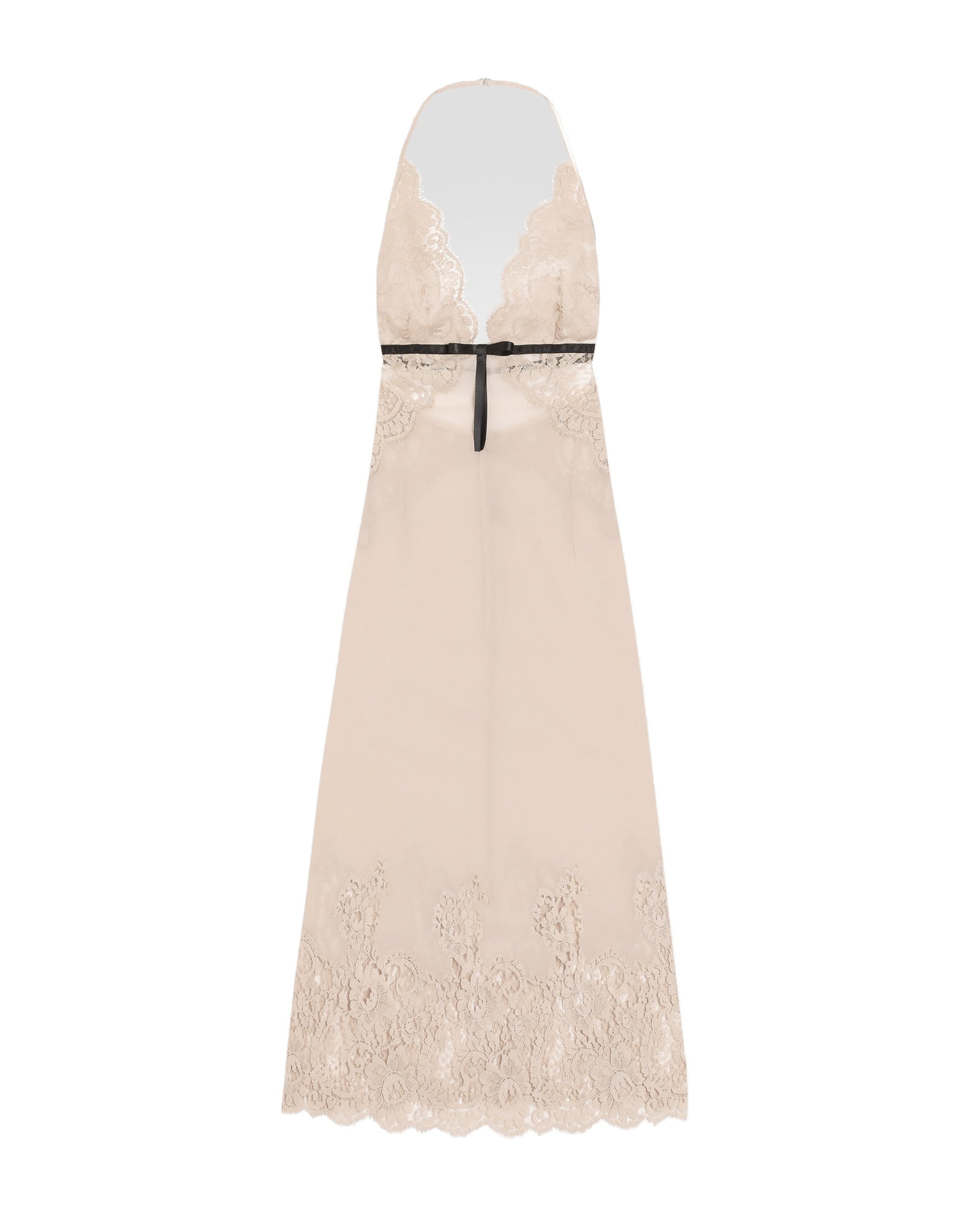 Dolce & Gabbana Georgette slip dress with lace details
