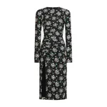 Dolce & Gabbana Geranium bouquets-print charmeuse dress