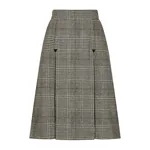 Dolce & Gabbana Glen plaid calf-length A-line skirt with pleats