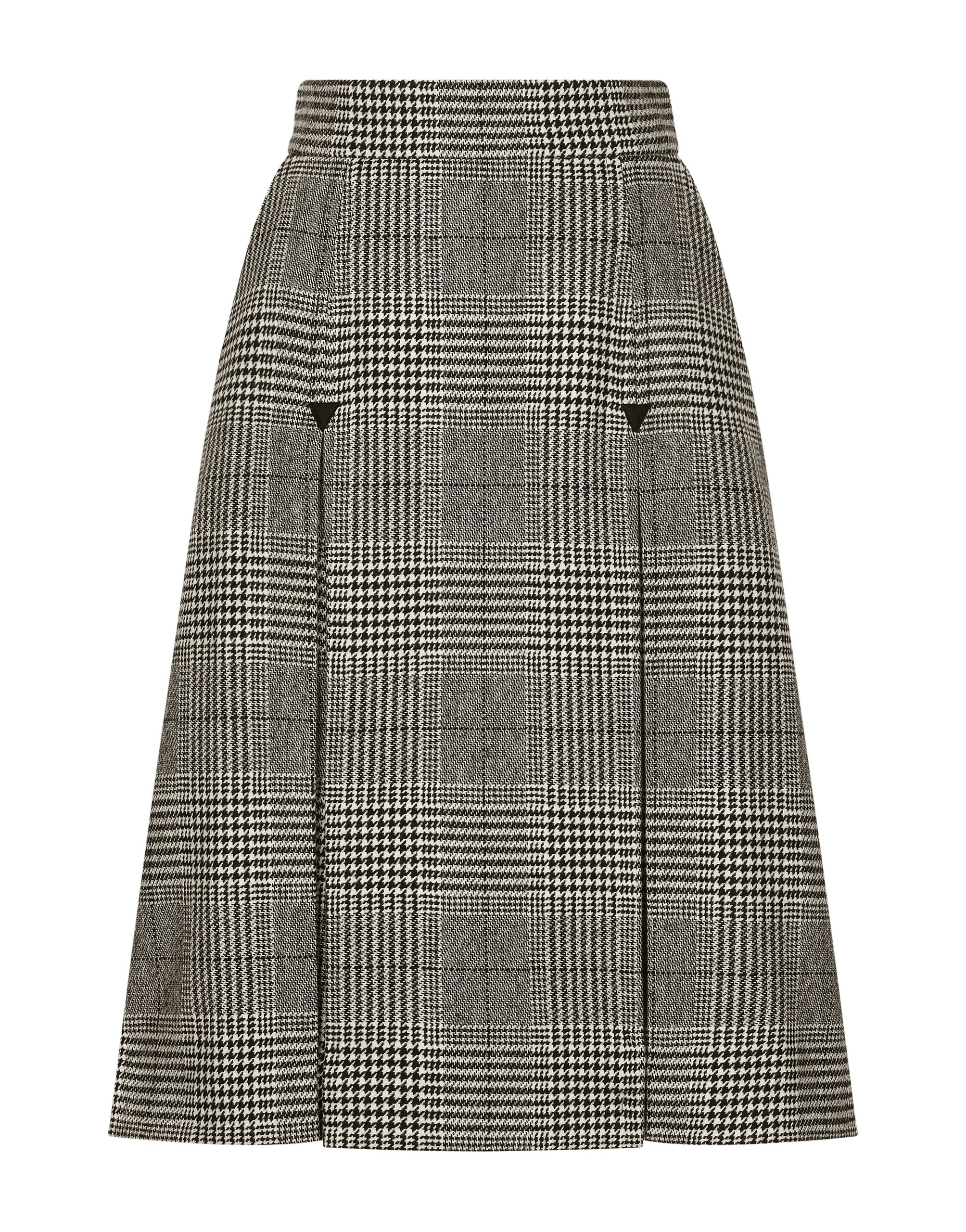 Dolce & Gabbana Glen plaid calf-length A-line skirt with pleats