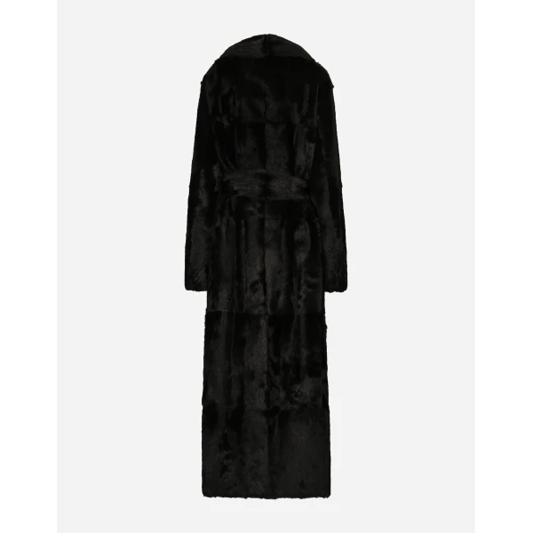 Dolce & Gabbana Goatskin coat with belt, view 2