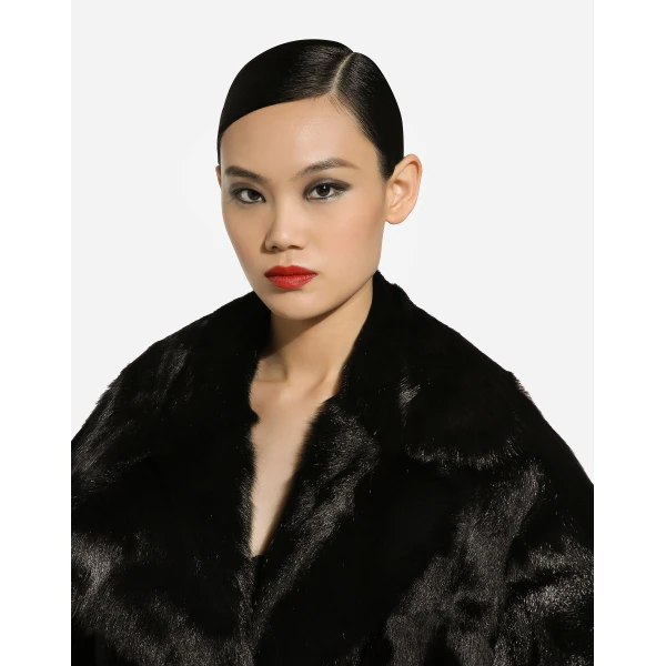 Dolce & Gabbana Goatskin coat with belt, view 6