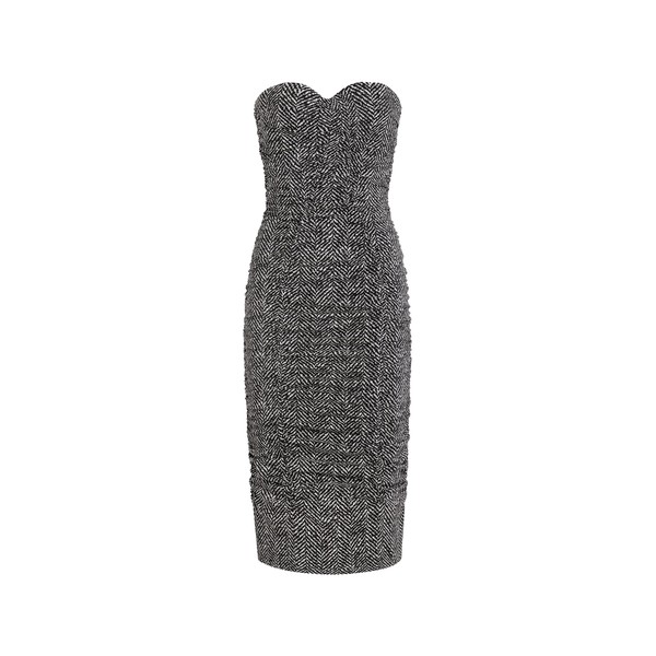 Dolce & Gabbana Habotai silk dress with chevron print