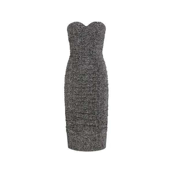 Dolce & Gabbana Habotai silk dress with chevron print