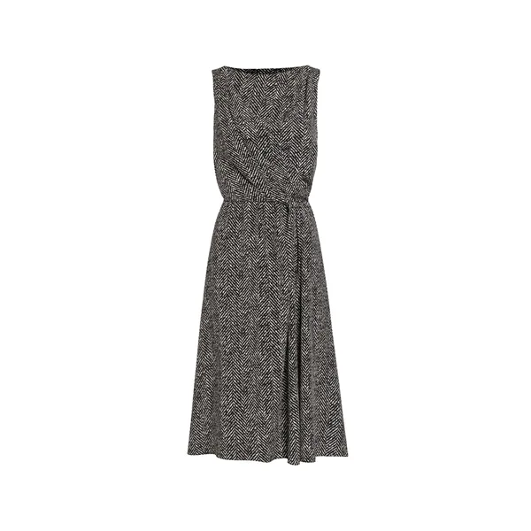 Dolce & Gabbana Heavy crêpe cocktail dress with chevron print