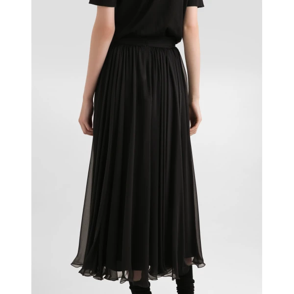 Dolce & Gabbana High-waisted chiffon circle skirt, view 5