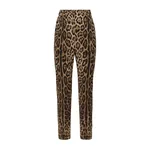 Dolce & Gabbana High-waisted pants in leopard-print wool