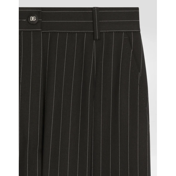 Dolce & Gabbana High-waisted pinstripe twill pants, view 4