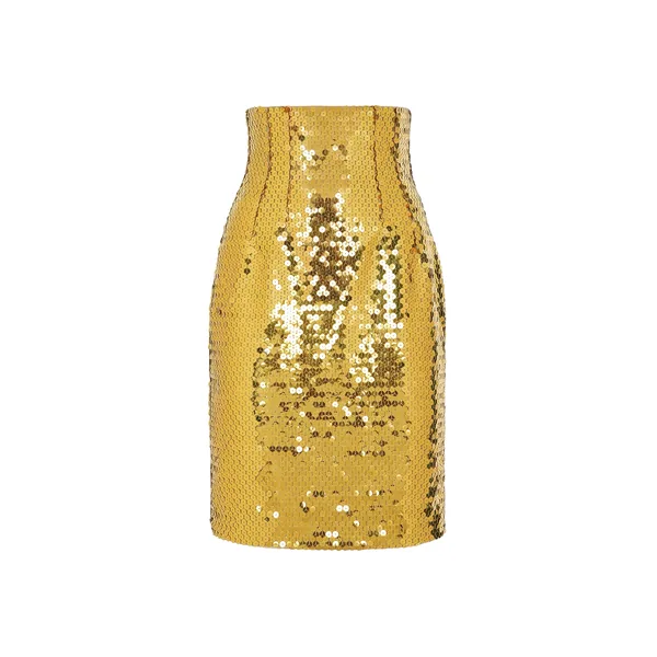 Dolce & Gabbana High-waisted sequined midi skirt