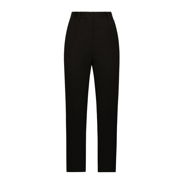 Dolce & Gabbana High-waisted wool gabardine cigarette pants