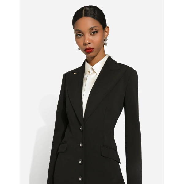 Dolce & Gabbana Jersey Milano rib coat, view 4