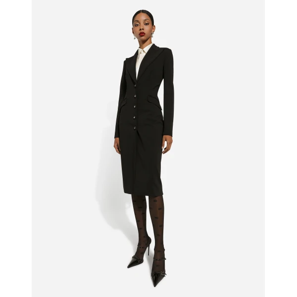 Dolce & Gabbana Jersey Milano rib coat, view 5