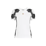 Dolce & Gabbana Jersey T-shirt with DG logo and lace details Top