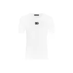 Dolce & Gabbana Jersey T-shirt with DG logo embroidery Top