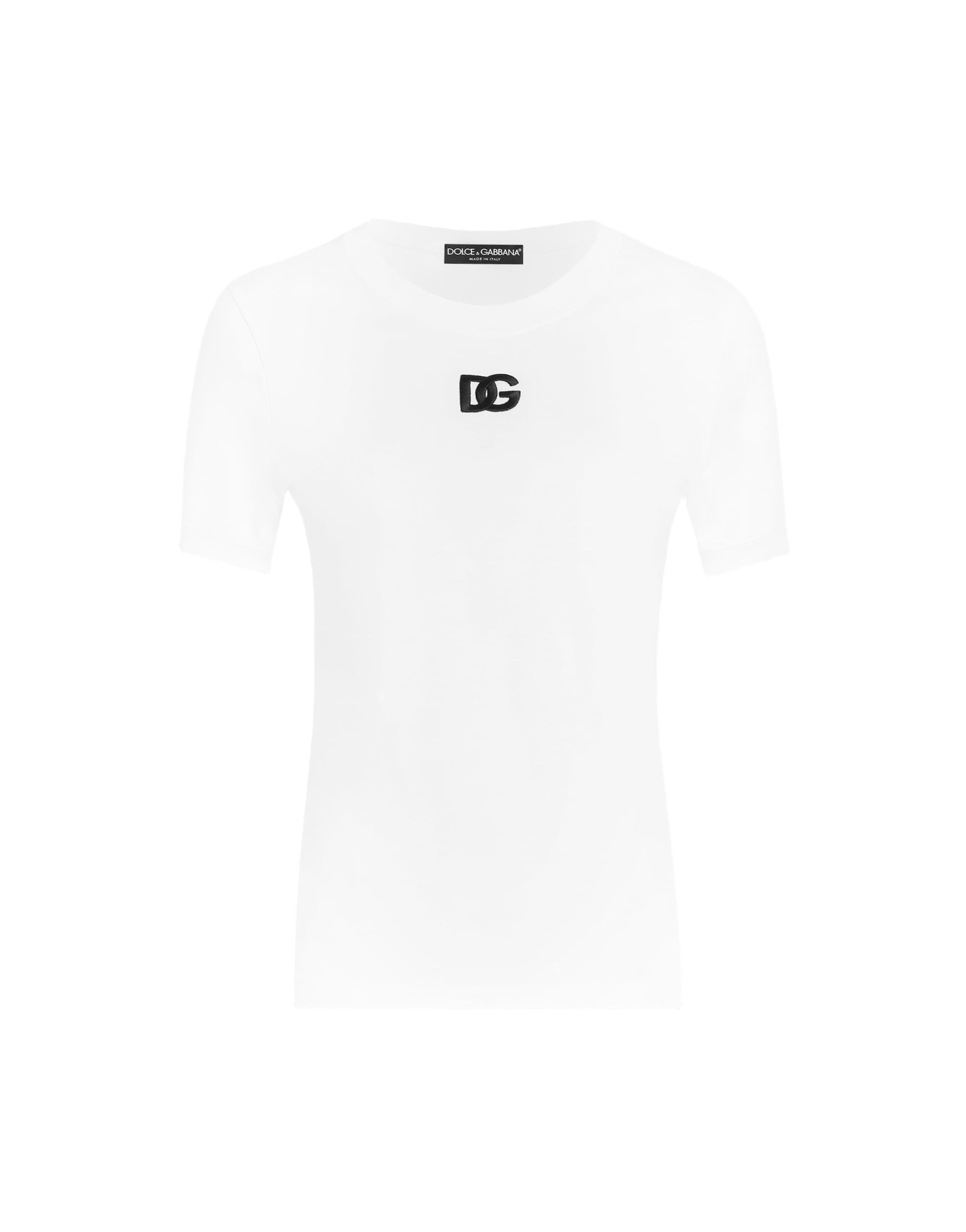 Dolce & Gabbana Jersey T-shirt with DG logo embroidery