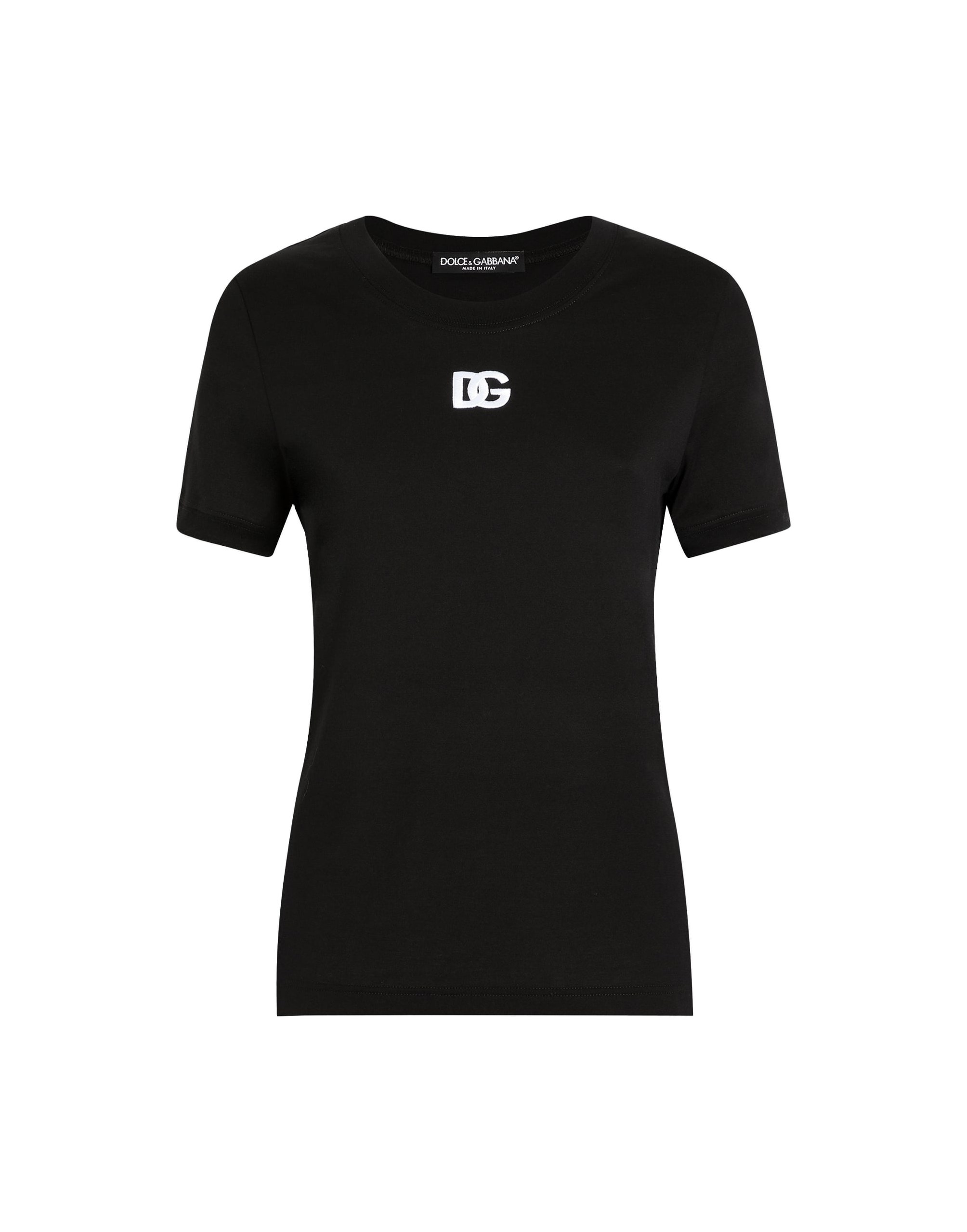 Dolce & Gabbana Jersey T-shirt with DG logo embroidery