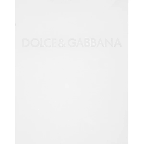 Dolce & Gabbana Jersey T-shirt with flocked Dolce&Gabbana detail Top, view 6