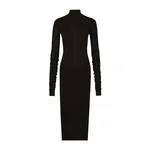 Dolce & Gabbana Jersey calf-length dress with Chantilly lace insert
