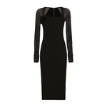 Dolce & Gabbana Jersey calf-length dress with tulle sleeves