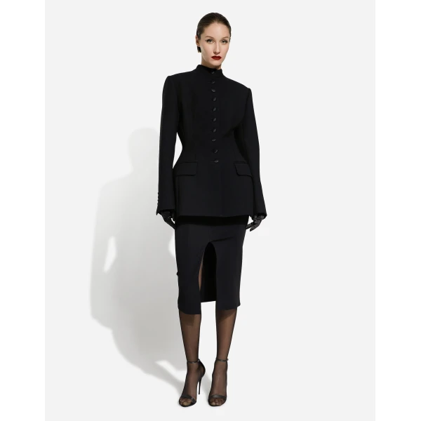 Dolce & Gabbana Jersey full Milano calf-length skirt, view 3