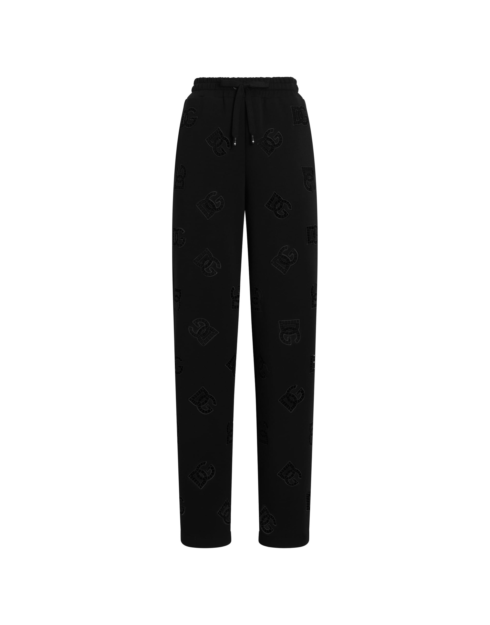 Dolce & Gabbana Jersey jogging pants with cut-out and DG logo