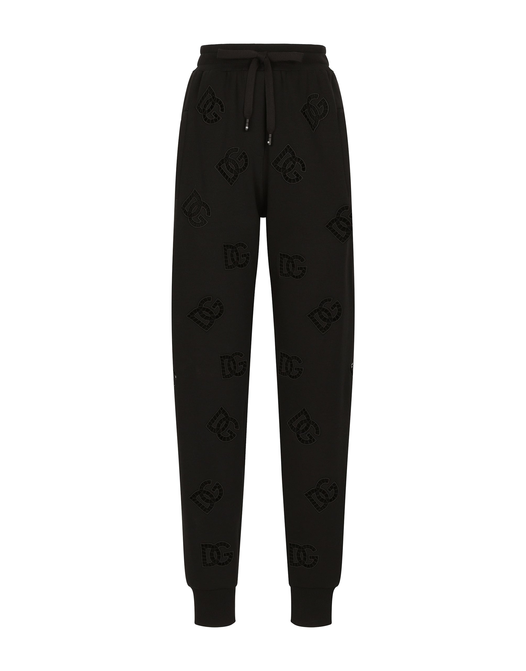 Dolce & Gabbana Jersey jogging pants with cut-out and DG logo