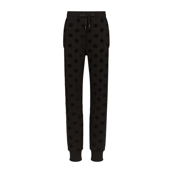 Dolce & Gabbana Jersey jogging pants with flocked DG logo print