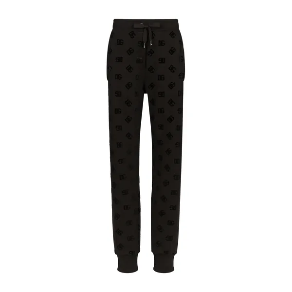 Dolce & Gabbana Jersey jogging pants with flocked DG logo print