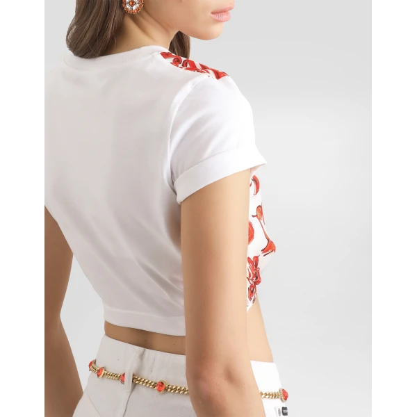 Dolce & Gabbana Jersey majolica-print t-shirt Top, view 5