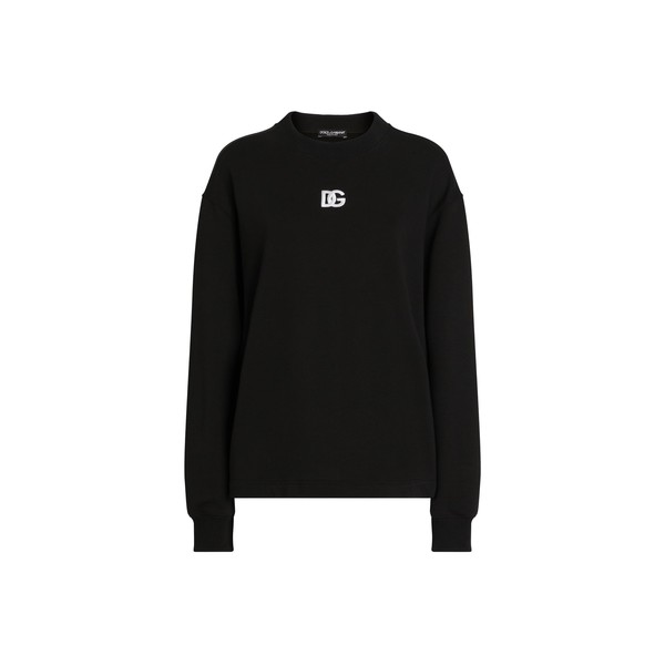Dolce & Gabbana Jersey sweatshirt with DG embroidery Top