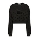 Dolce & Gabbana Jersey sweatshirt with flocked DG logo print Top