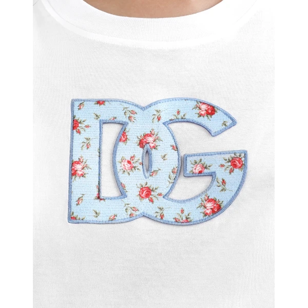Dolce & Gabbana Jersey t-shirt with DG print patch Top, view 5
