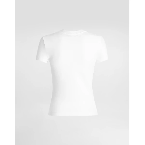Dolce & Gabbana Jersey t-shirt with dg embroidery Top, view 2
