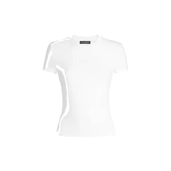 Dolce & Gabbana Jersey t-shirt with dg embroidery Top