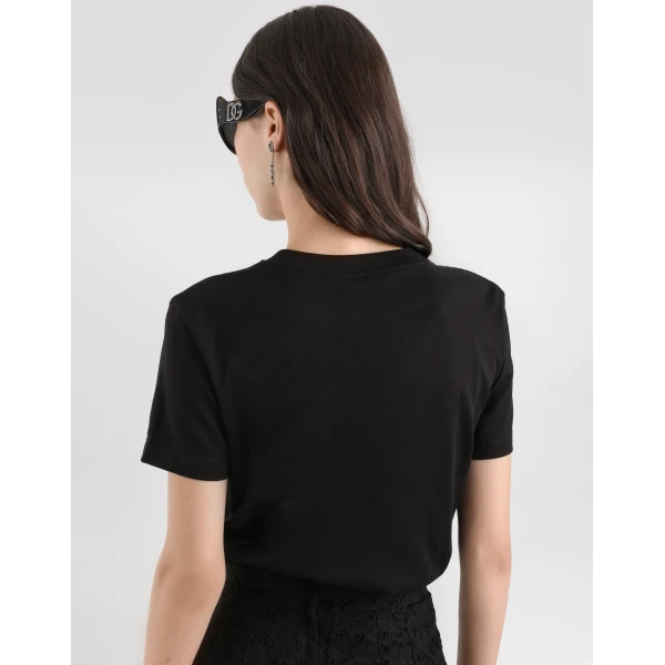 Dolce & Gabbana Jersey t-shirt with embroidery Top, view 5