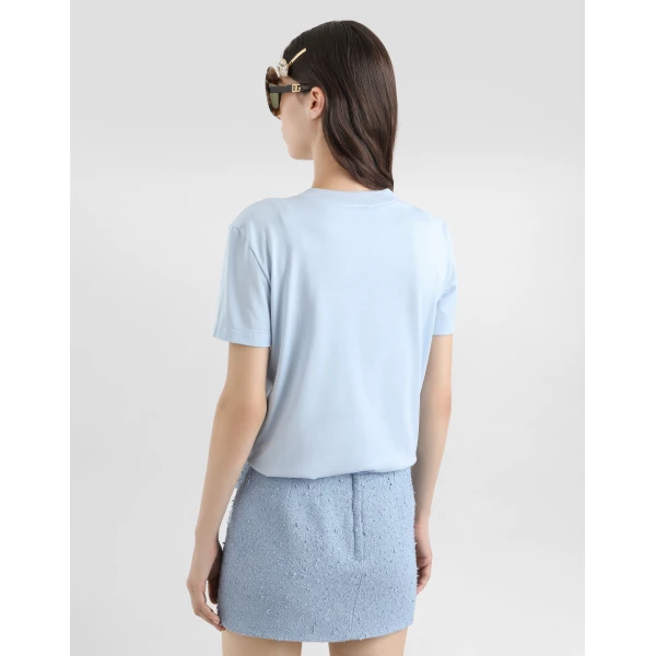 Dolce & Gabbana Jersey t-shirt with embroidery Top, view 5