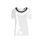 Dolce & Gabbana Jersey t-shirt with lace and DG embroidery Top