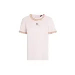 Dolce & Gabbana Jersey t-shirt with lace and embroidery Top