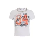 Dolce & Gabbana Jersey t-shirt with print and crystals Top