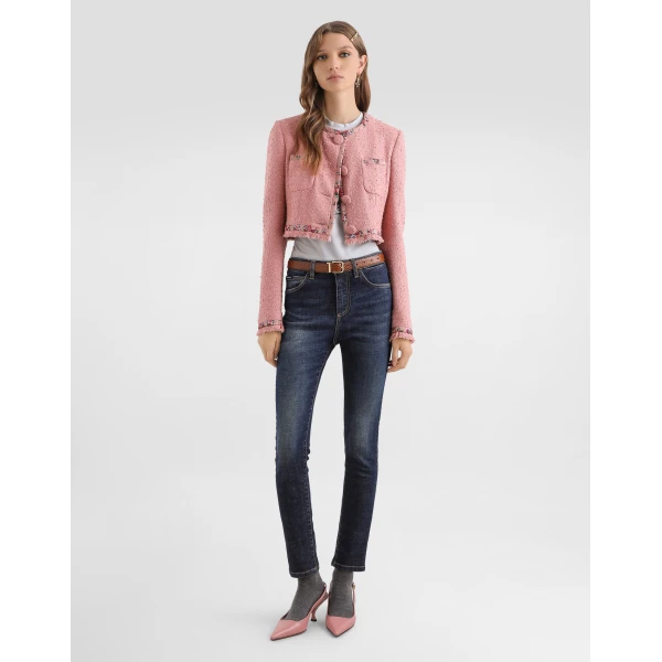 Dolce & Gabbana Jersey t-shirt with print and crystals Top, view 4
