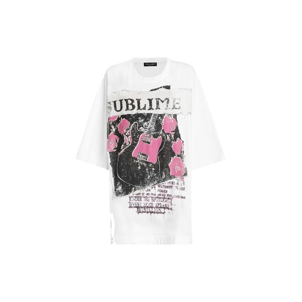 Dolce & Gabbana Jersey t-shirt with print Top