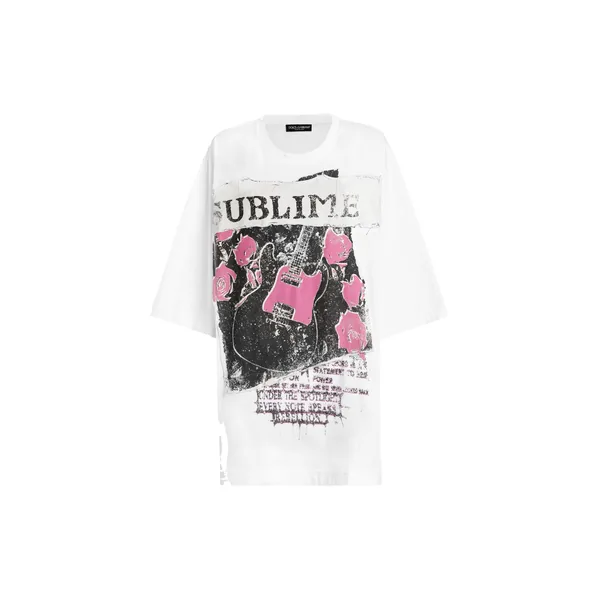 Dolce & Gabbana Jersey t-shirt with print Top