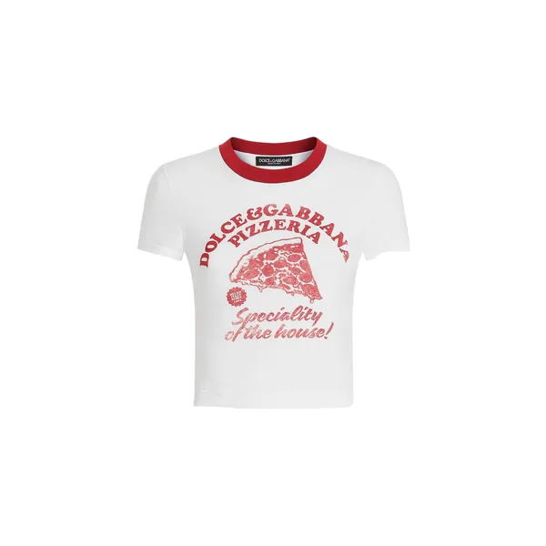 Dolce & Gabbana Jersey t-shirt with print Top