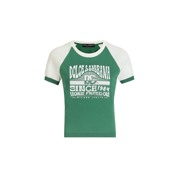 Dolce & Gabbana Jersey t-shirt with print Top