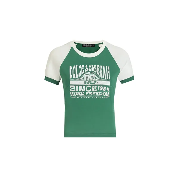 Dolce & Gabbana Jersey t-shirt with print Top