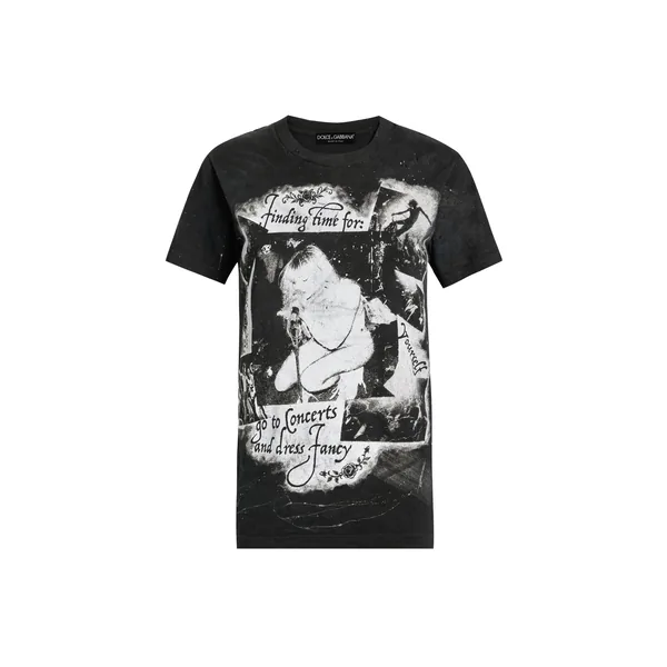 Dolce & Gabbana Jersey t-shirt with print Top