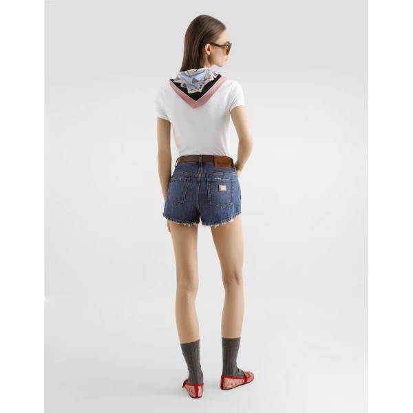 Dolce & Gabbana Jersey t-shirt with printed scarf, view 3