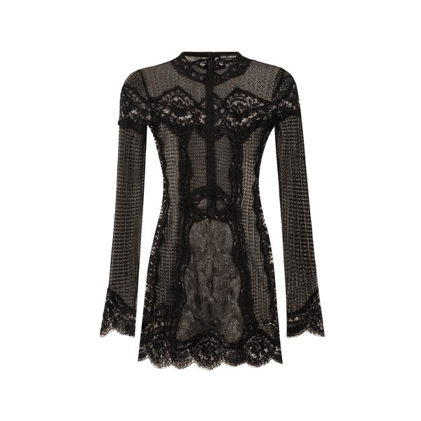 Dolce & Gabbana Knitted dress with lace